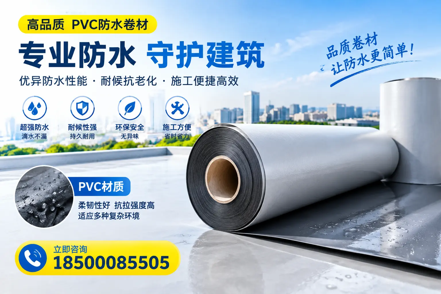 PVC防水卷材的安全性分析,新星居民需了解的知识