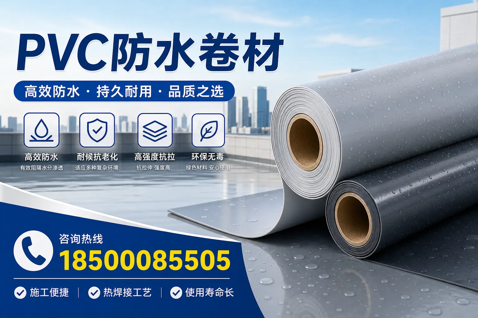 PVC防水卷材施工过程详解,确保在新星顺利完成项目